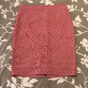 Loft lace pencil skirt
